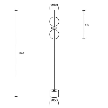 Lampa stojąca LED Maytoni Double Moon