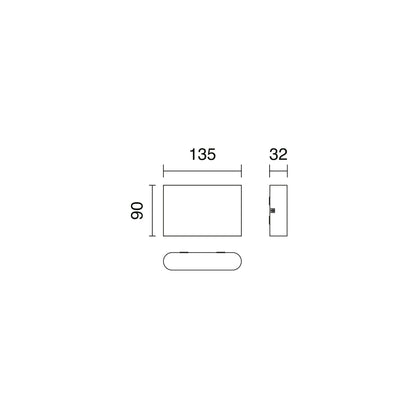 Dopo Mura LED přisazené svítidlo černé