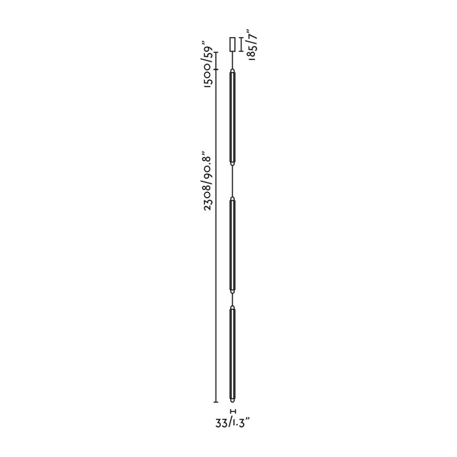 Faro Lumina 600 LED 3L oprawa wisząca pionowa