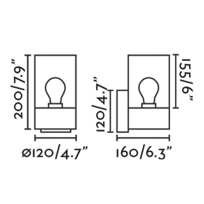 Faro Kila E27 nástěnné venkovní svítidlo IP65