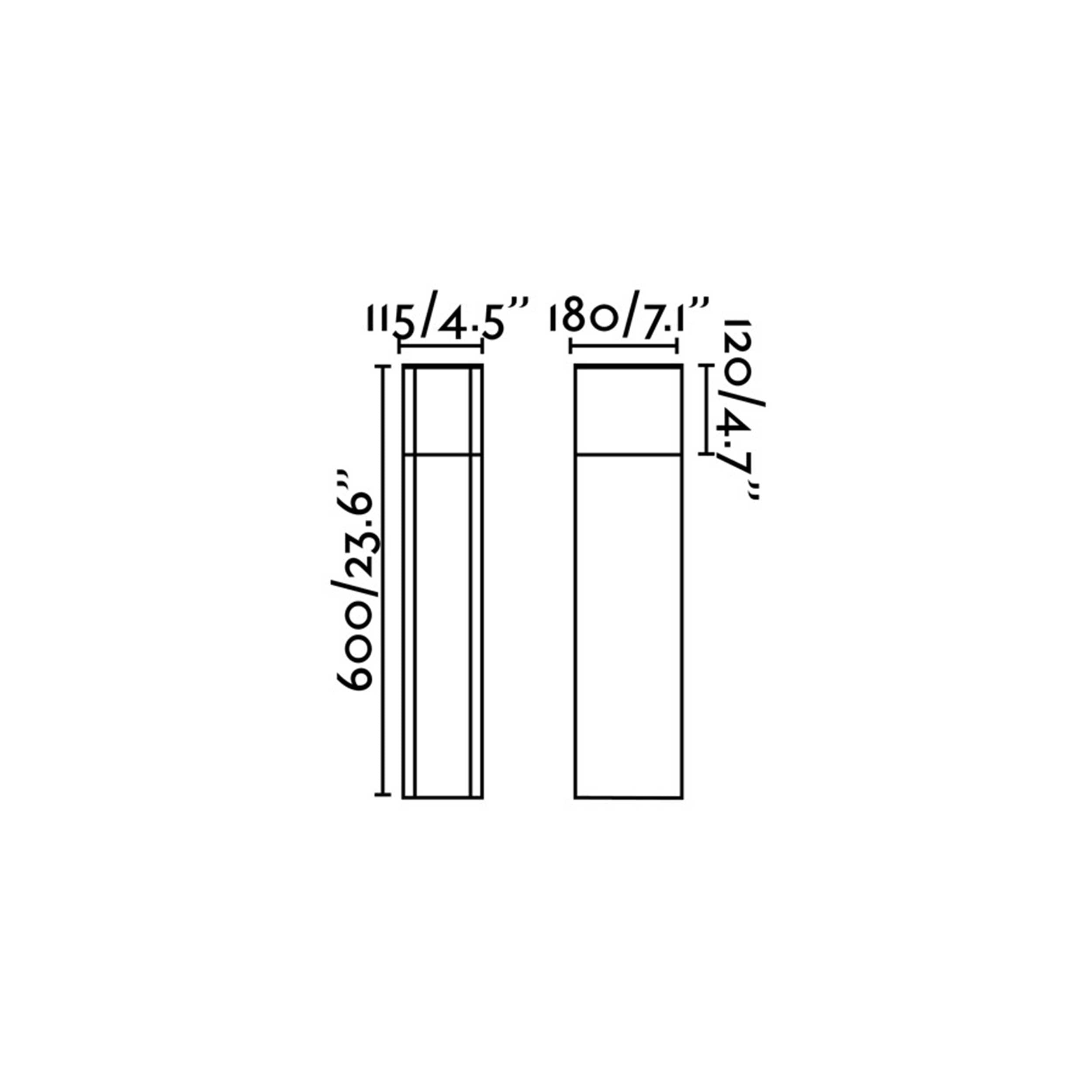 Faro Datna E27 kolumna oprawa zewnętrzna IP44
