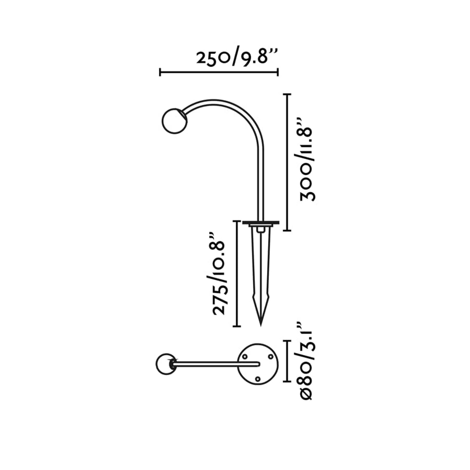 Faro Cuca LED kolumna zewnętrzna oprawa łukowa IP65 220-240V