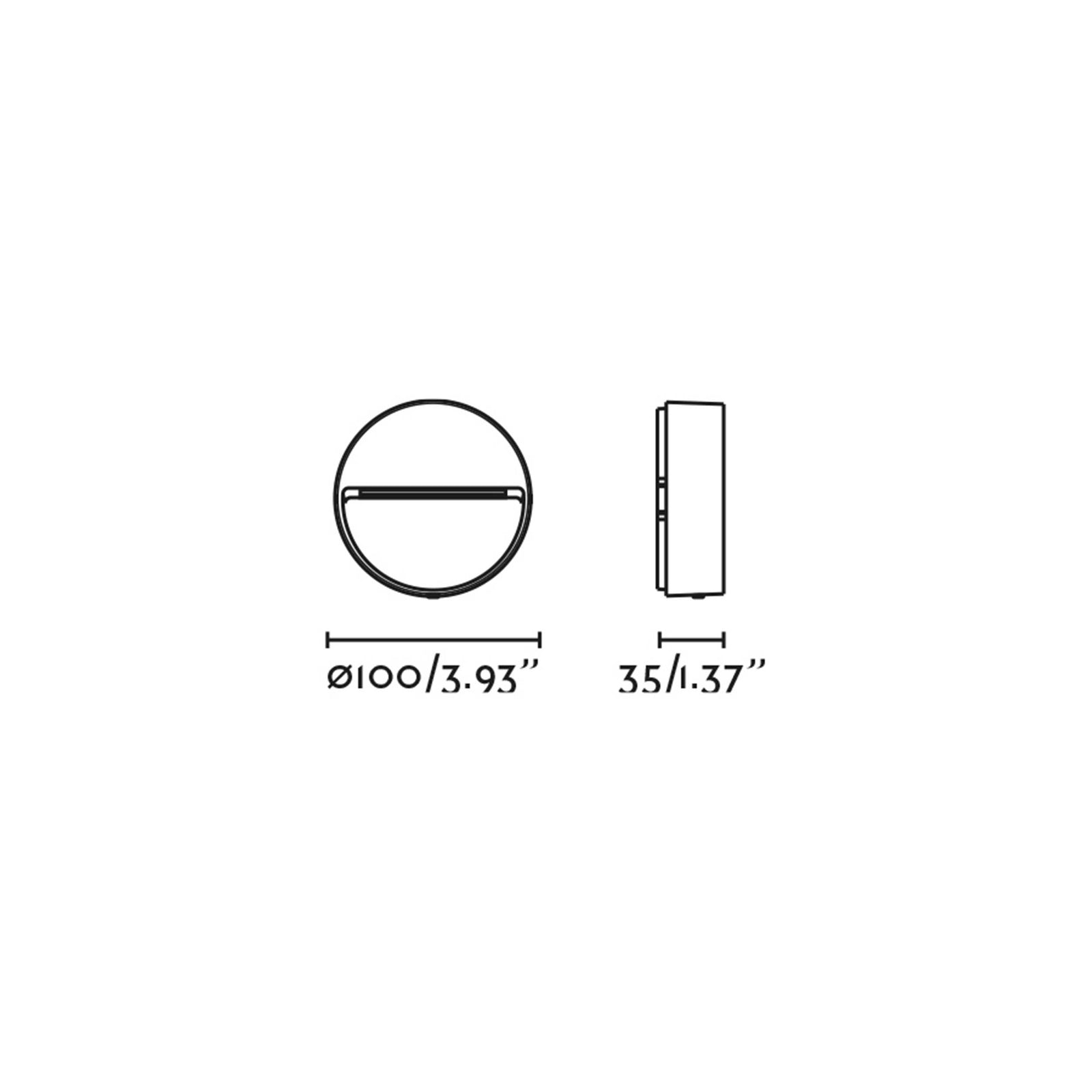Okrągły kinkiet LED Faro Dune IP65