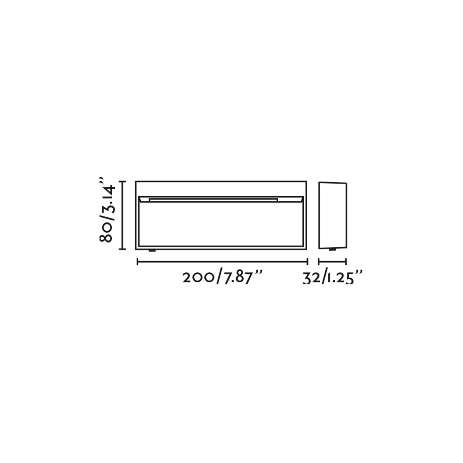 Prostokątny kinkiet LED Faro Dune IP65