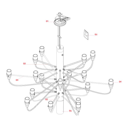 Flos 2097 E14 závěsný lustr
