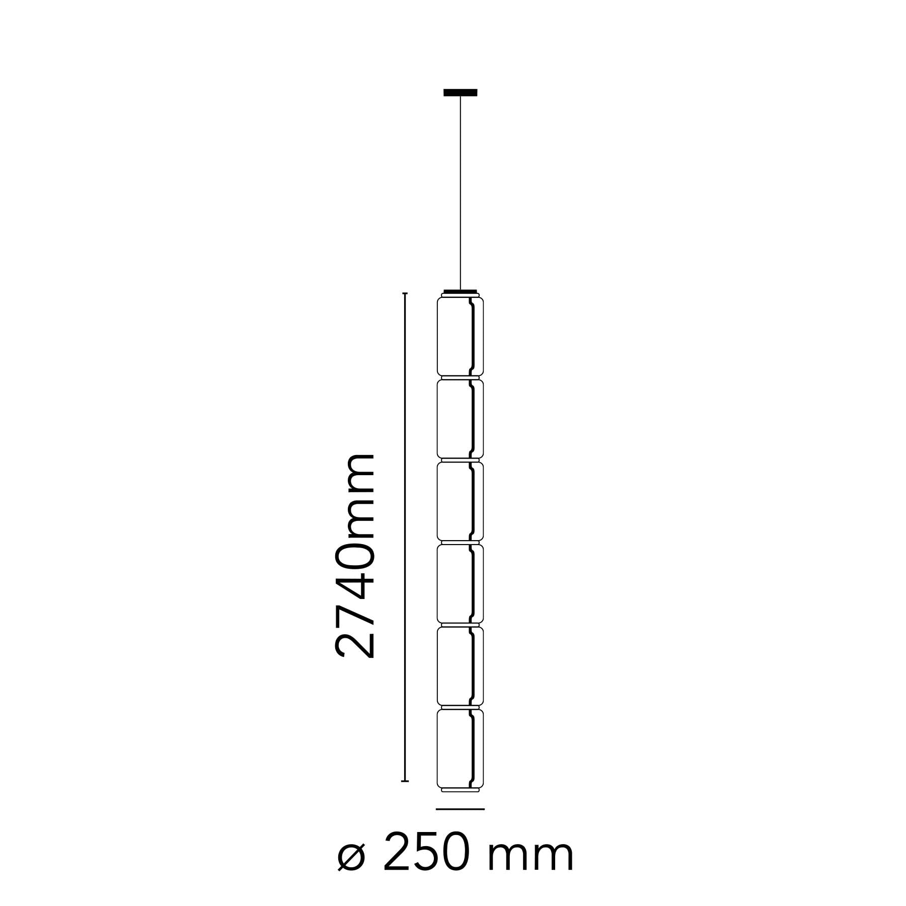 Flos Noctambule LED závěsné skleněné svítidlo