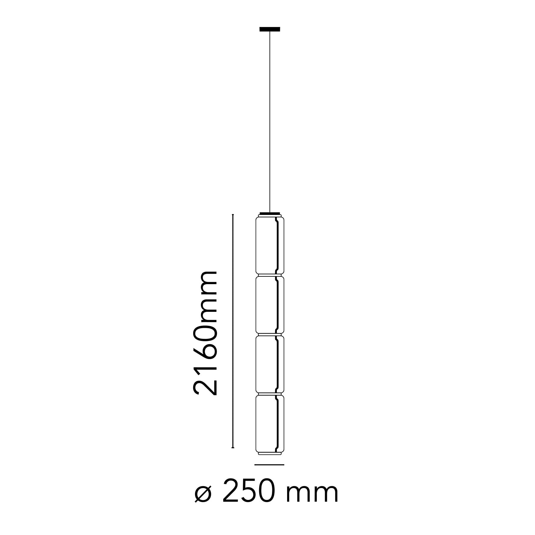 Flos Noctambule LED závěsné skleněné svítidlo