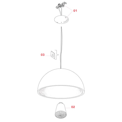 Flos Skygarden E27 závěsné kupolovité svítidlo