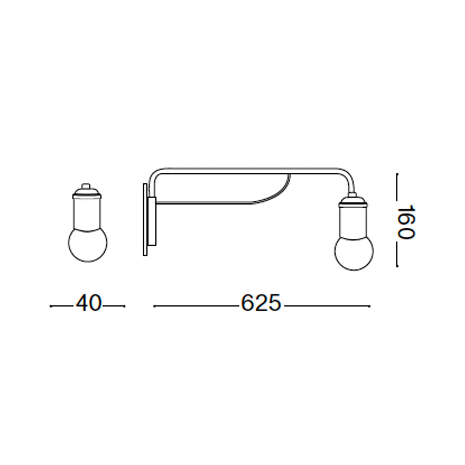 Ideal lux Triumph E27 lampa ścienna