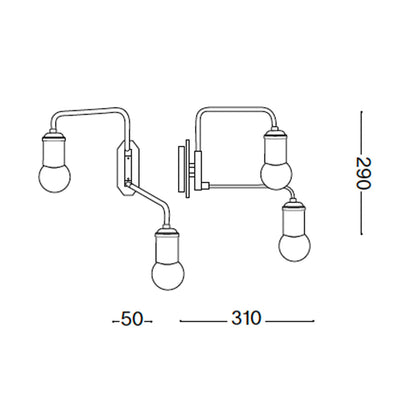 Ideal lux Triumph E27 lampa ścienna