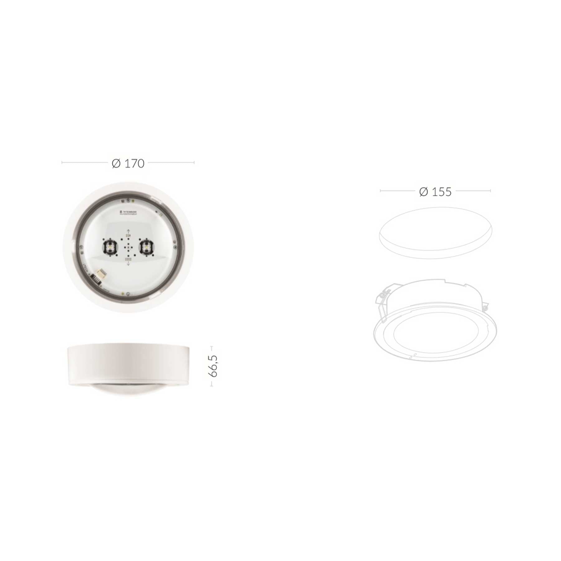 TM.ITECH M5 105 M W antipanické nouzové osvětlení IP65