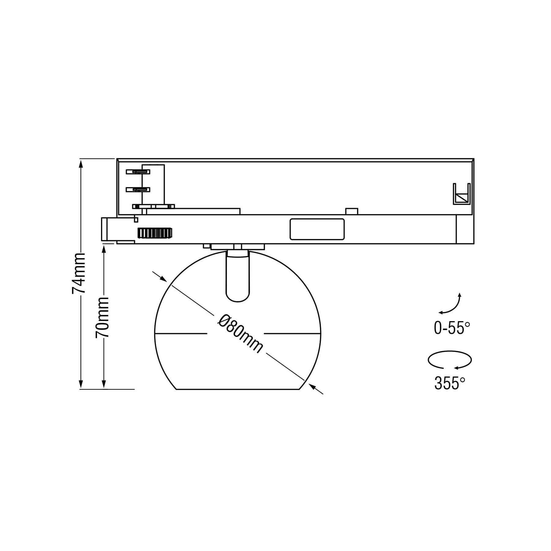 KARIZMA luce Dea Eros TR LED svítidlo pro 3F lištu bílé