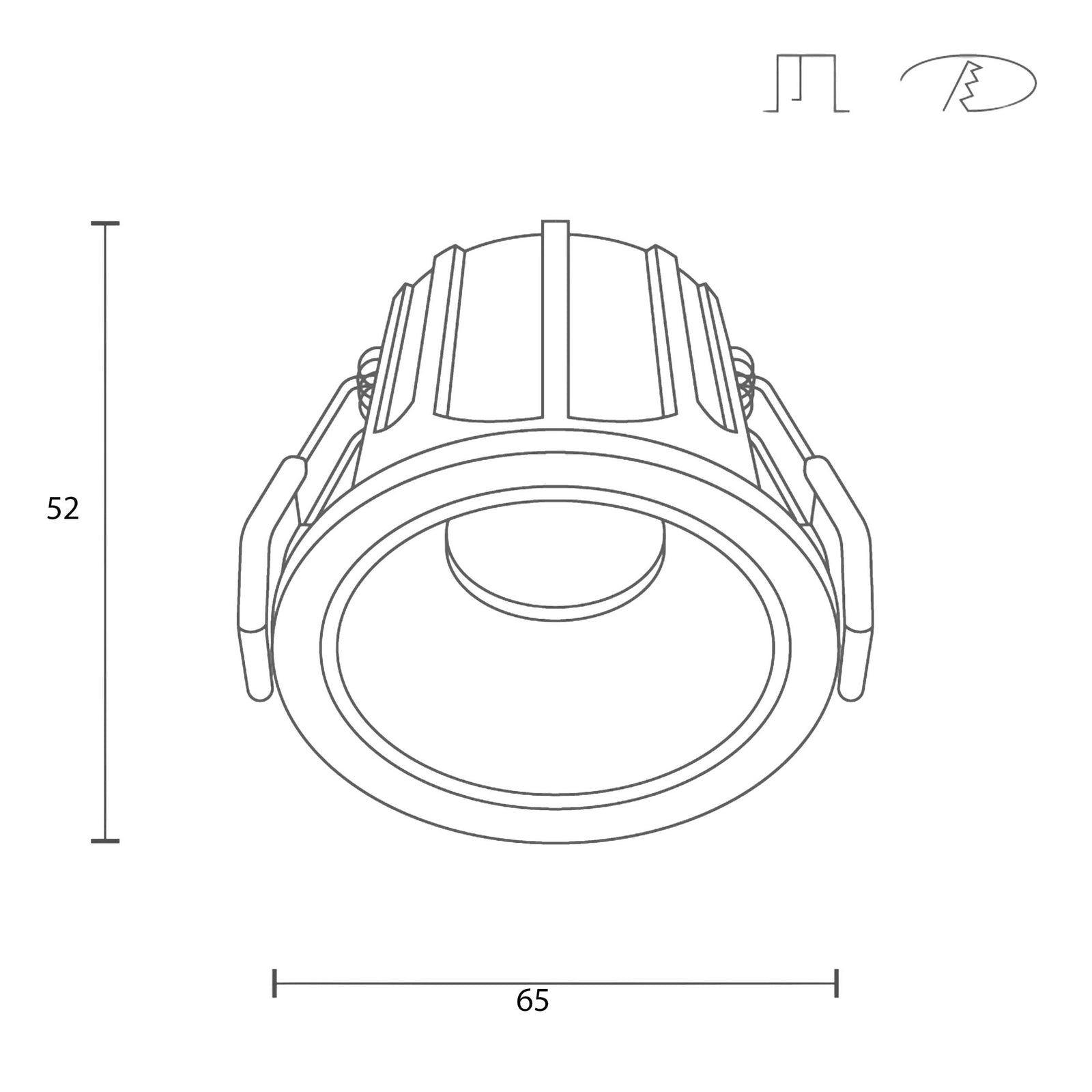 Maytoni downlight Alfa LED 36° – wpuszczana oprawa okrągła w kolorze czarnym