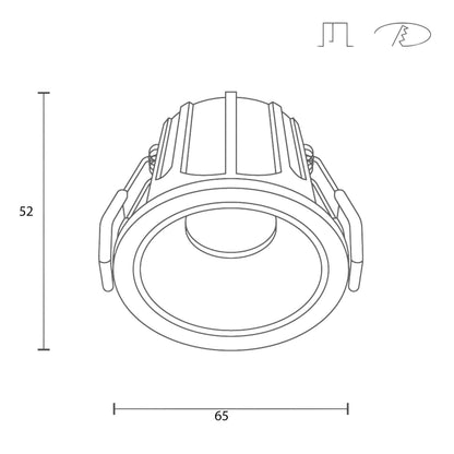 Maytoni downlight Alfa LED 36° – wpuszczana oprawa okrągła w kolorze czarnym