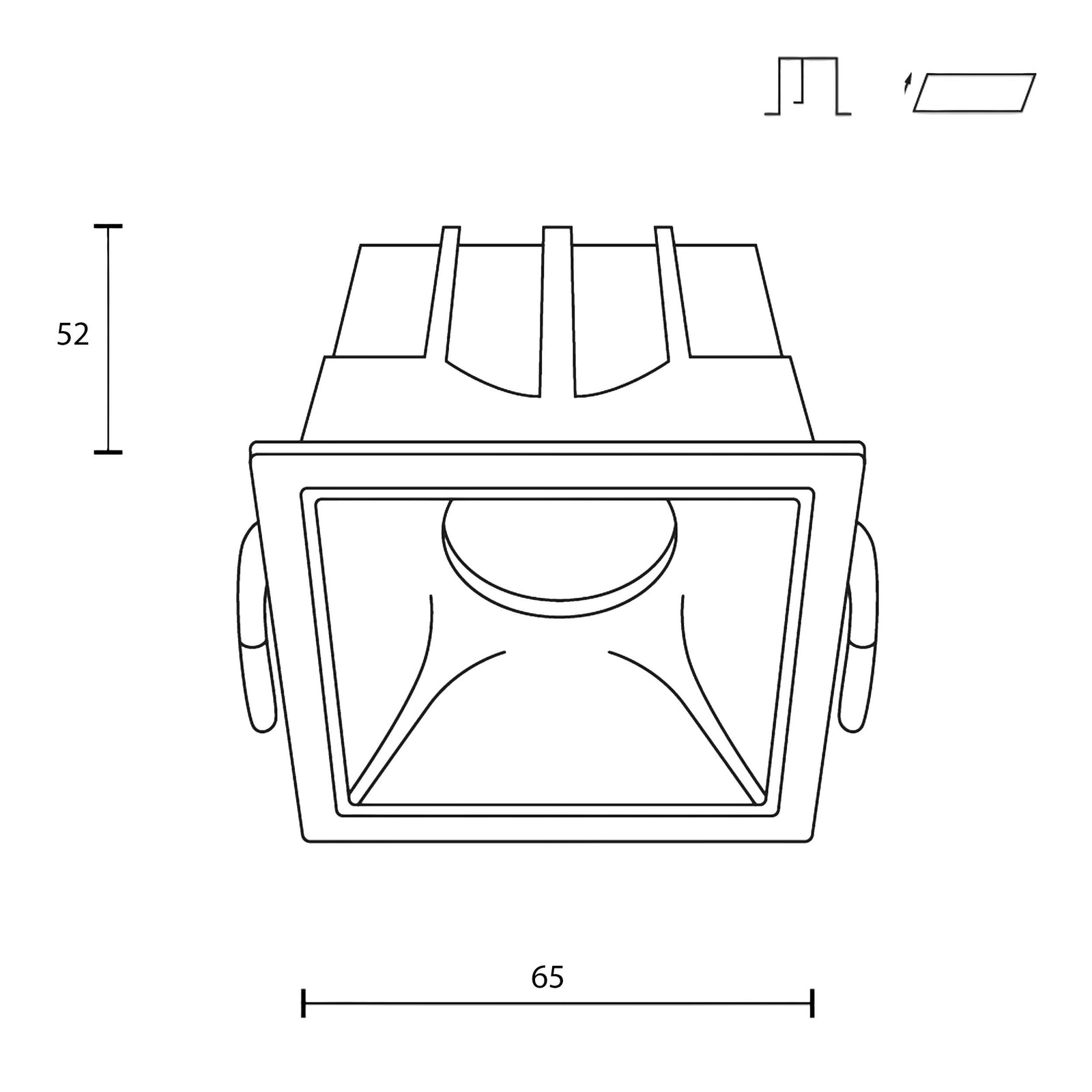 Maytoni downlight Alfa LED 10 W 36° wpuszczana oprawa kwadratowa, biała