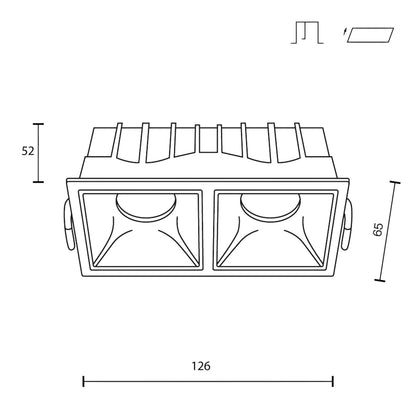 Maytoni downlight Alfa LED 10 W 36° wpuszczana oprawa kwadratowa, biała
