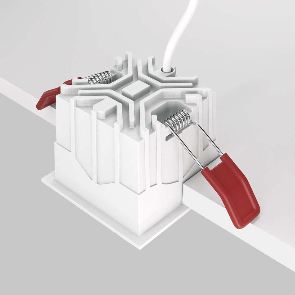 Maytoni downlight Alfa LED 10 W 36° – wpuszczana oprawa kwadratowa w kolorze czarnym