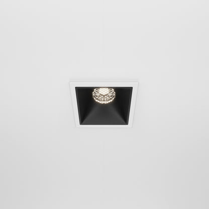 Maytoni downlight Alfa LED 10 W 36° – wpuszczana oprawa kwadratowa w kolorze czarnym