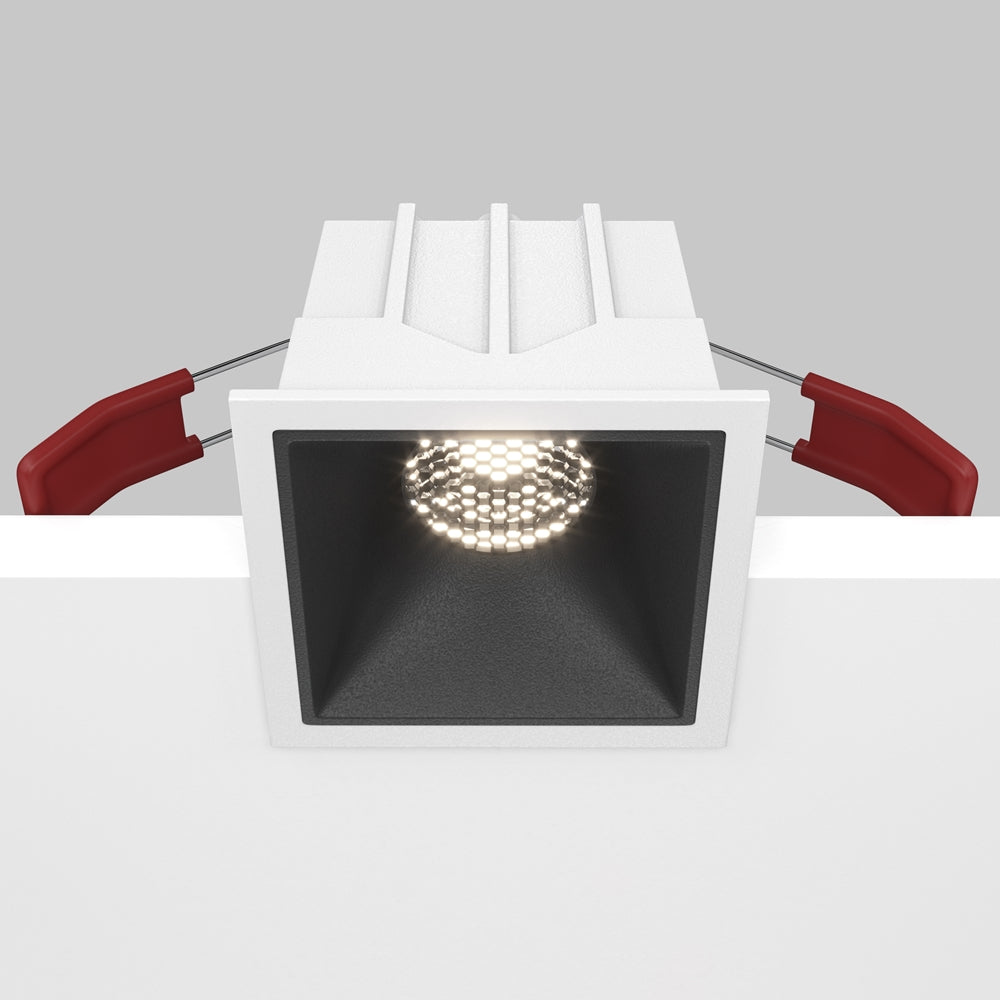 Maytoni downlight Alfa LED 10 W 36° – wpuszczana oprawa kwadratowa w kolorze czarnym