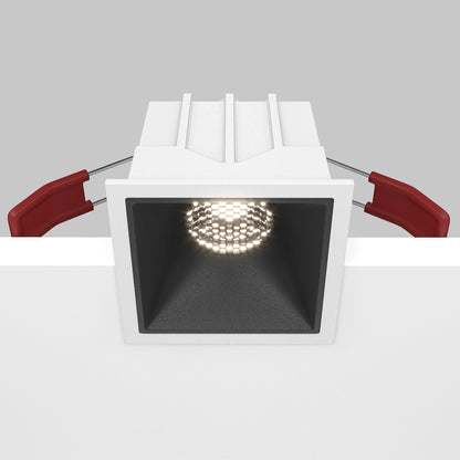 Maytoni downlight Alfa LED 10 W 36° – wpuszczana oprawa kwadratowa w kolorze czarnym