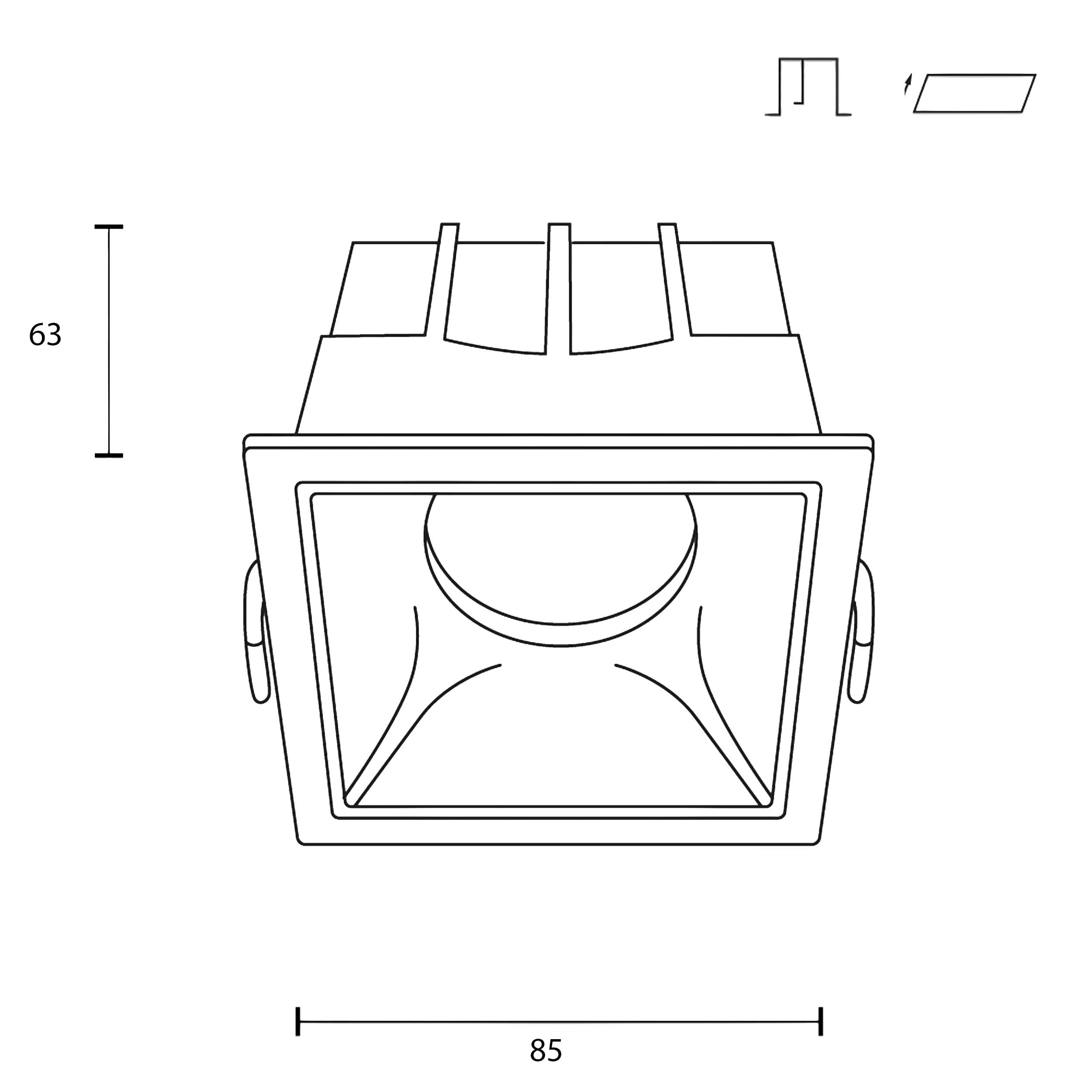 Maytoni downlight Alfa LED 15 W 36° wpuszczana oprawa kwadratowa, biała