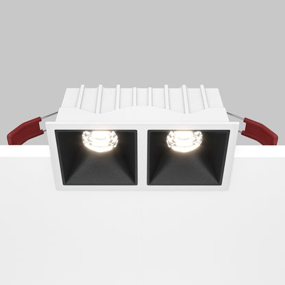 Maytoni downlight Alfa LED 10 W 36° – wpuszczana oprawa kwadratowa w kolorze czarnym