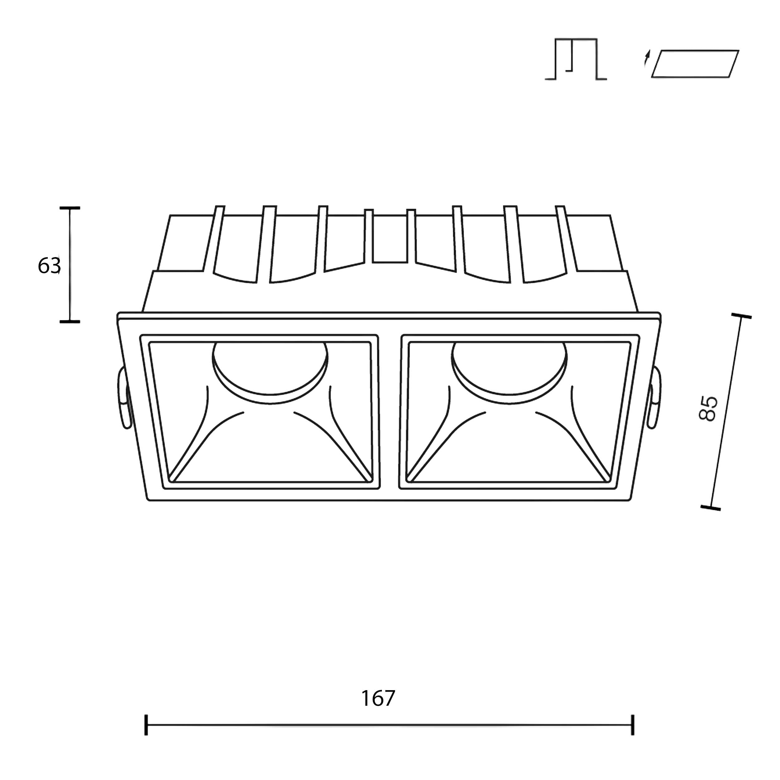 Maytoni downlight Alfa LED 15 W 36° wpuszczana oprawa kwadratowa, biała