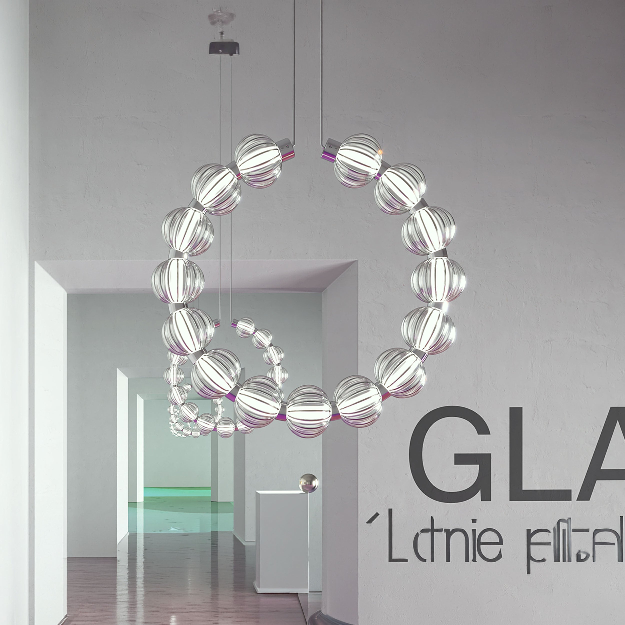 Maytoni Amulet LED – lampa wisząca w formie kompozycji łańcuchowej
