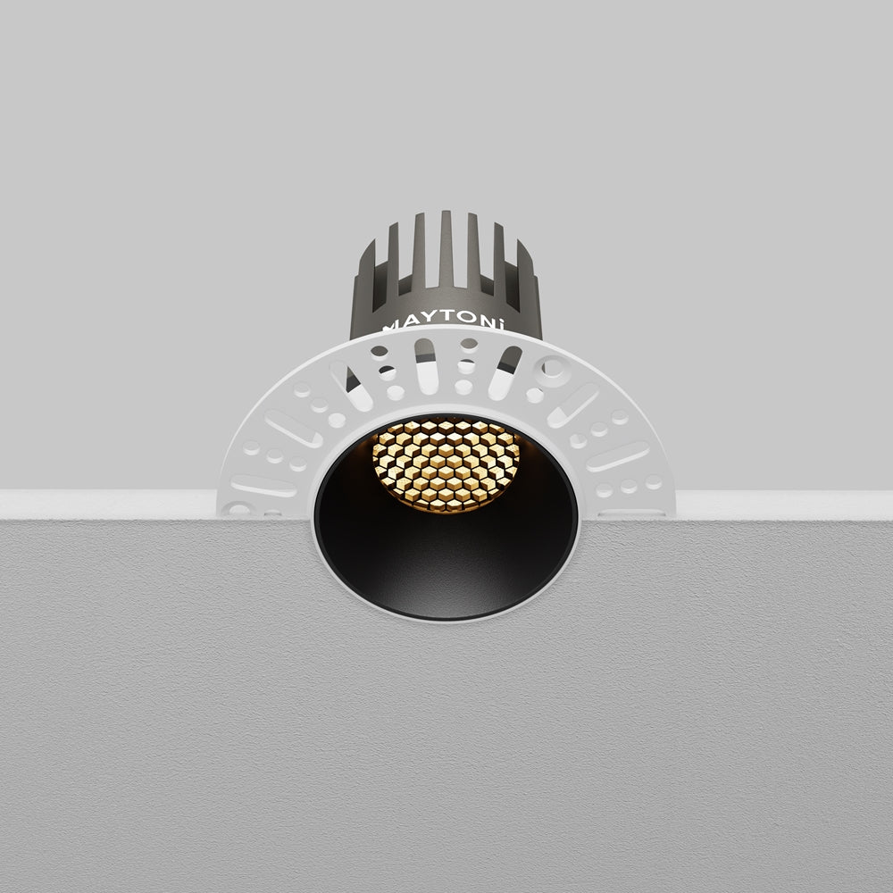 Maytoni downlight Dip LED 50° – wpuszczana oprawa okrągła w kolorze czarnym