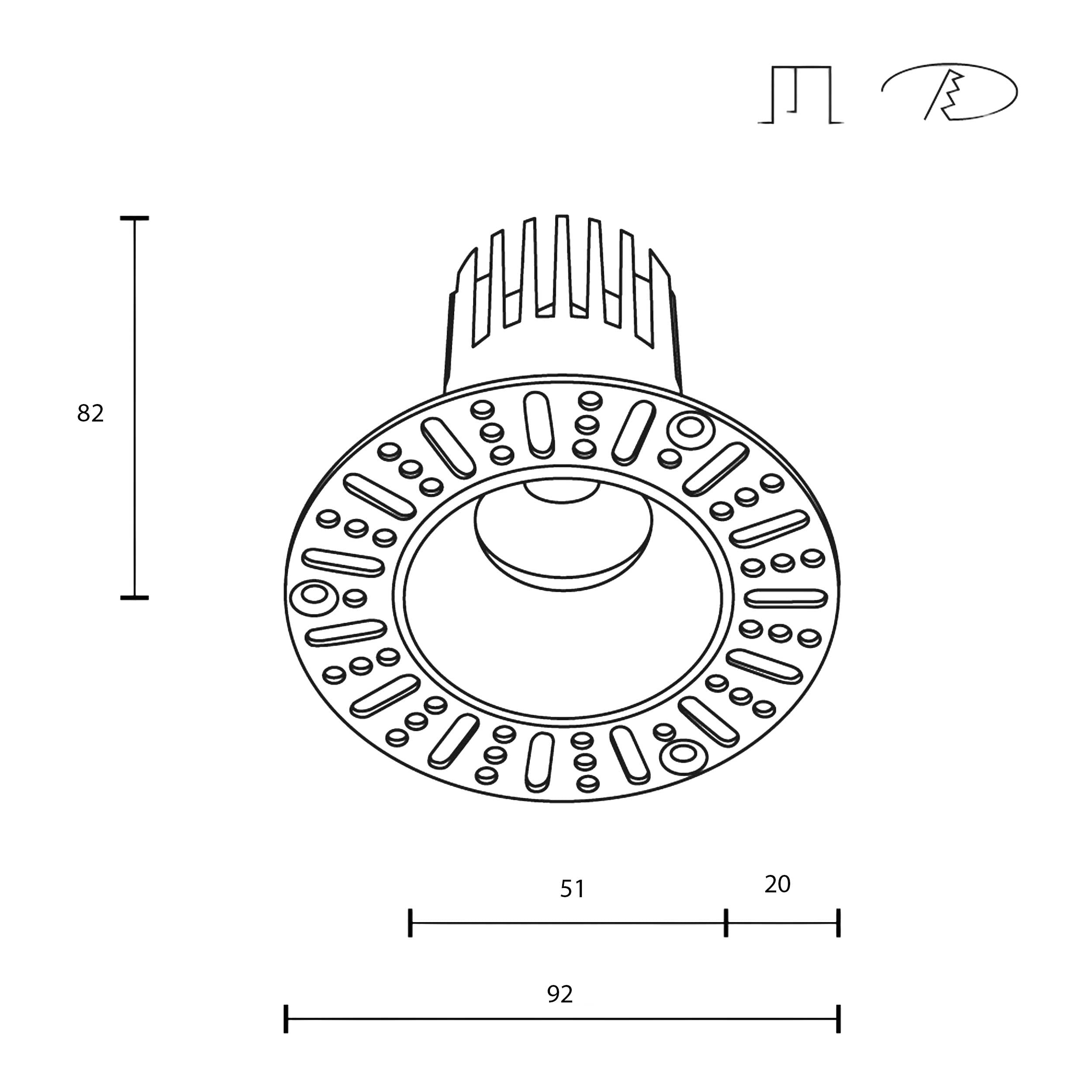 Maytoni downlight Dip LED 50° – wpuszczana oprawa okrągła w kolorze białym