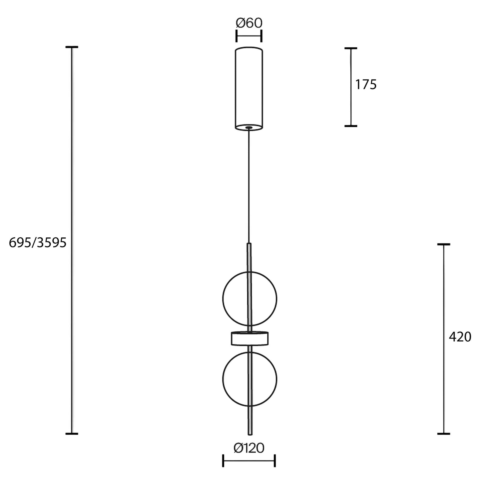 Lampa wisząca LED Maytoni Double Moon