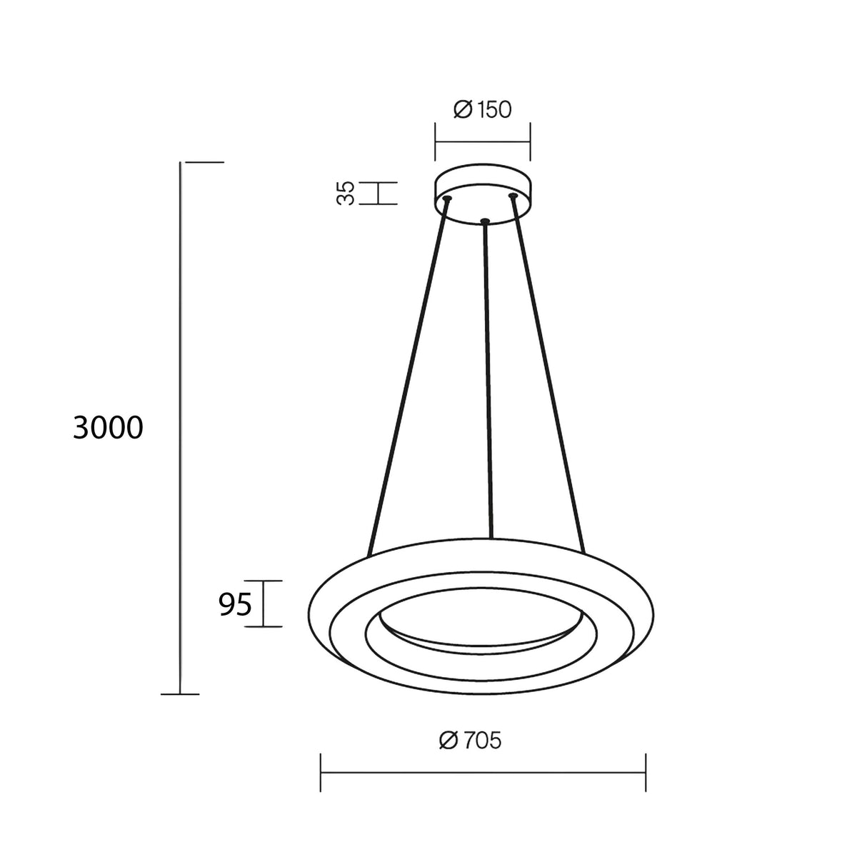 Lampa wisząca LED Maytoni Seda