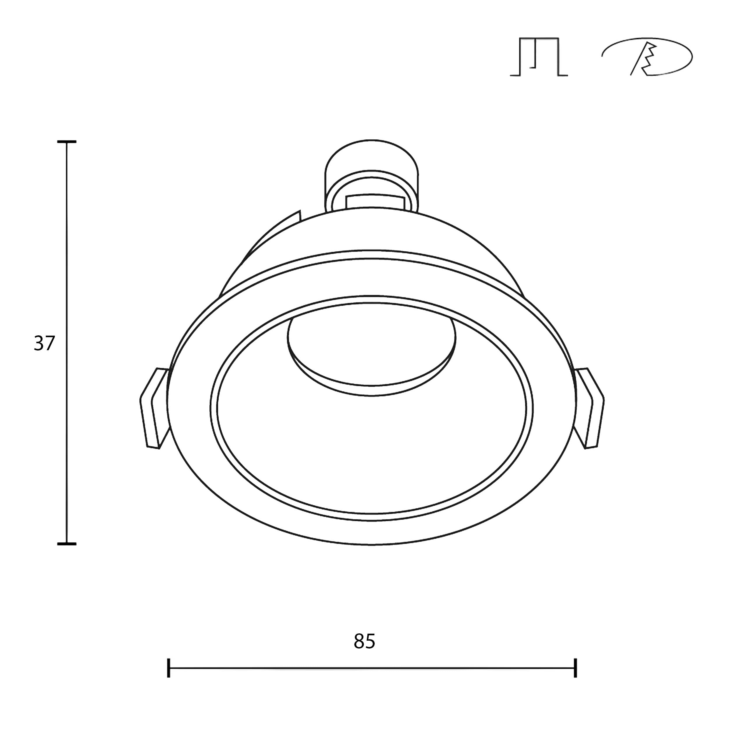 Maytoni downlight Share GU10 – wpuszczana oprawa oświetleniowa o okrągłym kształcie