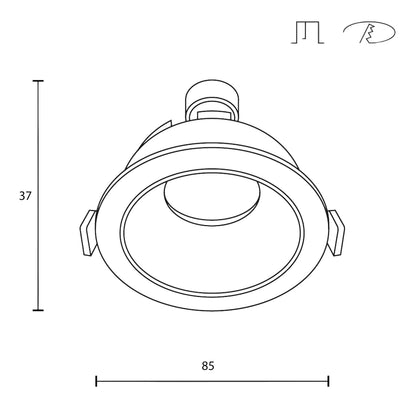 Maytoni downlight Share GU10 – wpuszczana oprawa oświetleniowa o okrągłym kształcie