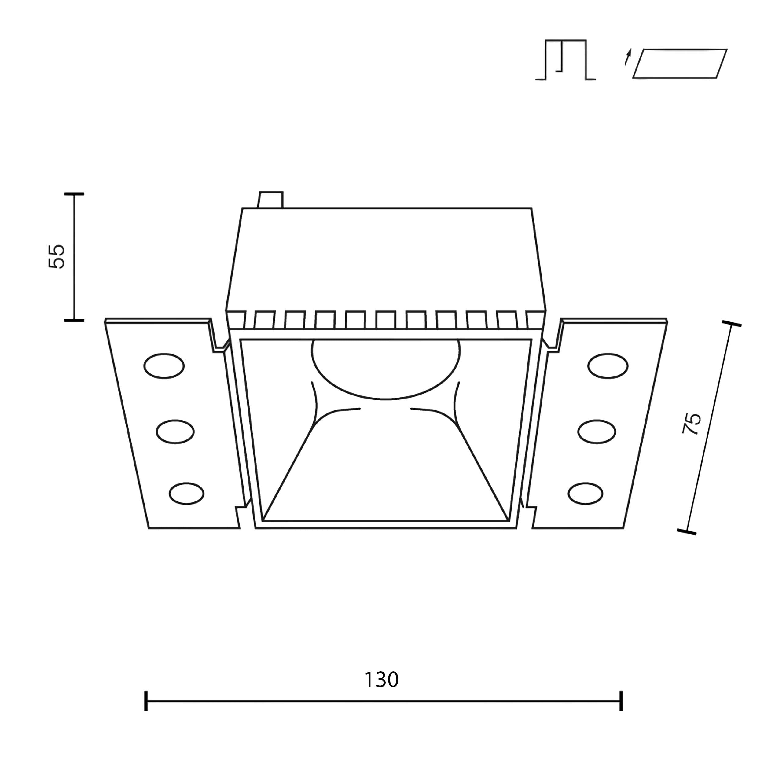 Maytoni downlight Share GU10 – kwadratowa oprawa wpuszczana
