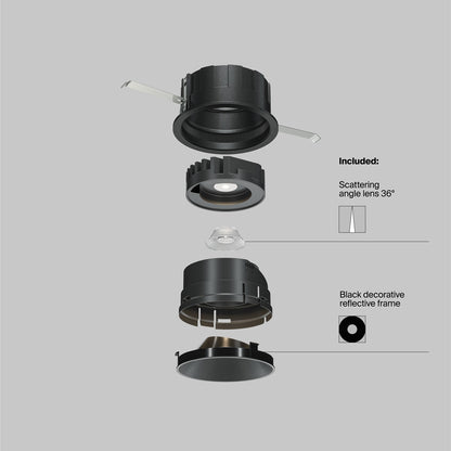 Maytoni downlight Wise LED 36° – wpuszczana oprawa okrągła