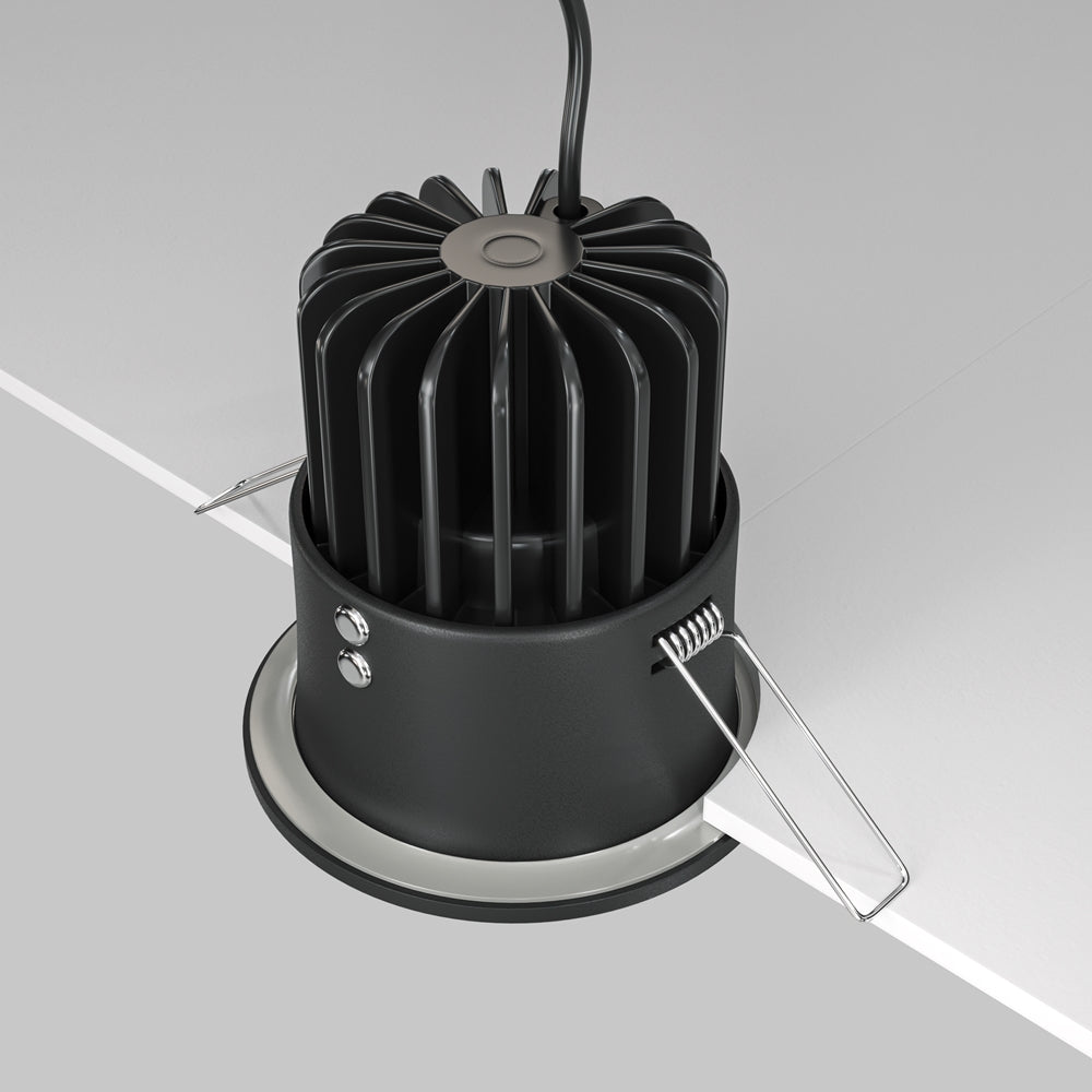 Maytoni downlight Zoom LED 60° – wpuszczana oprawa okrągła w kolorze czarnym