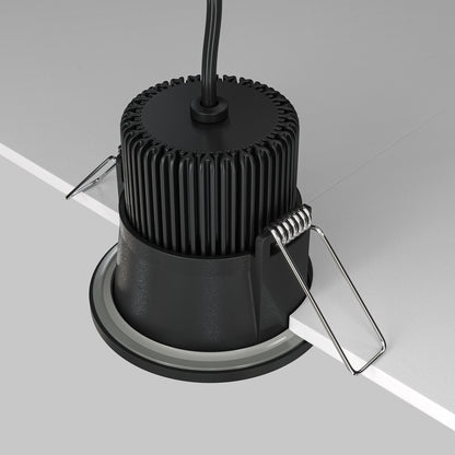 Maytoni downlight Zoom LED 60° – wpuszczana oprawa okrągła w kolorze czarnym