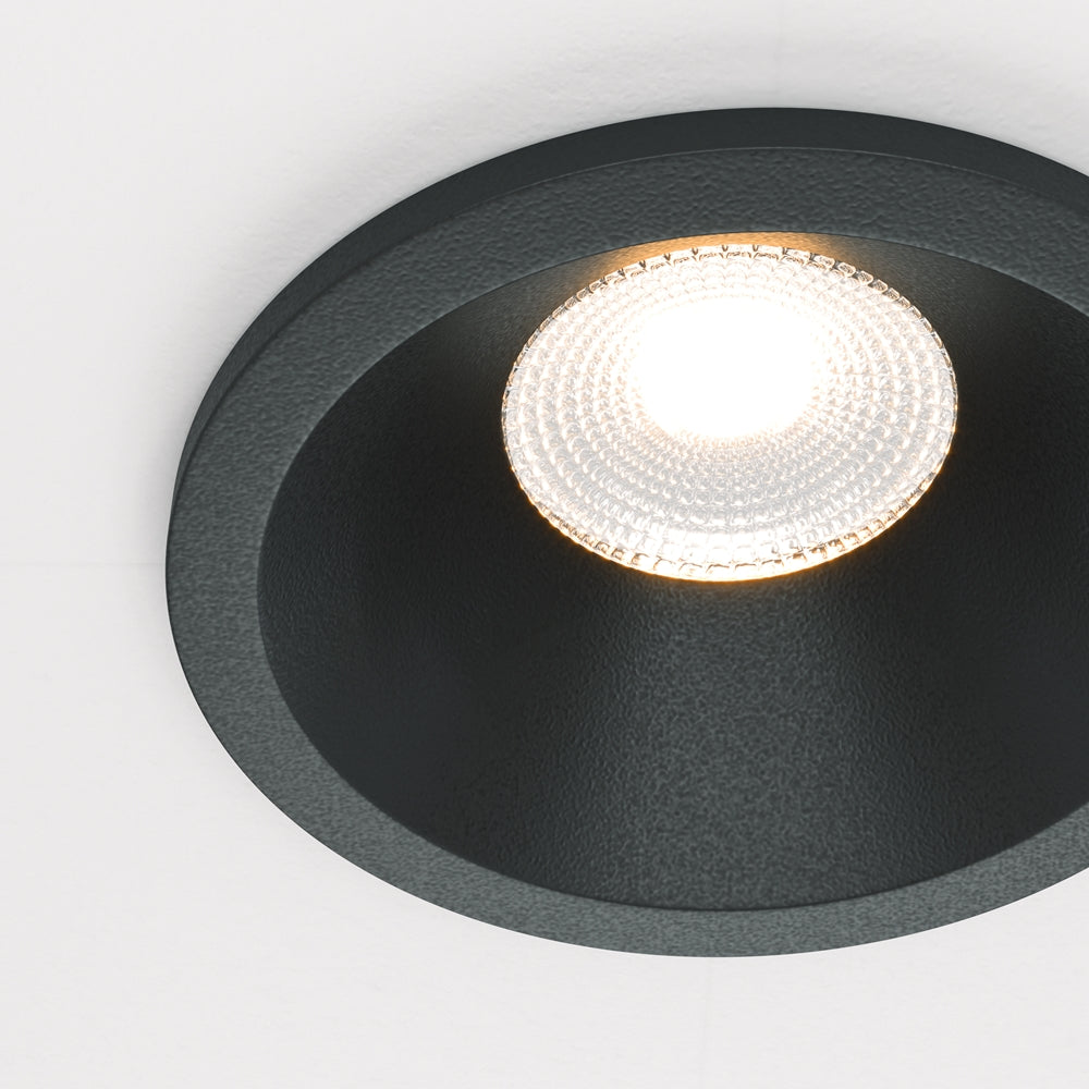 Maytoni downlight Zoom LED 60° – wpuszczana oprawa okrągła w kolorze czarnym