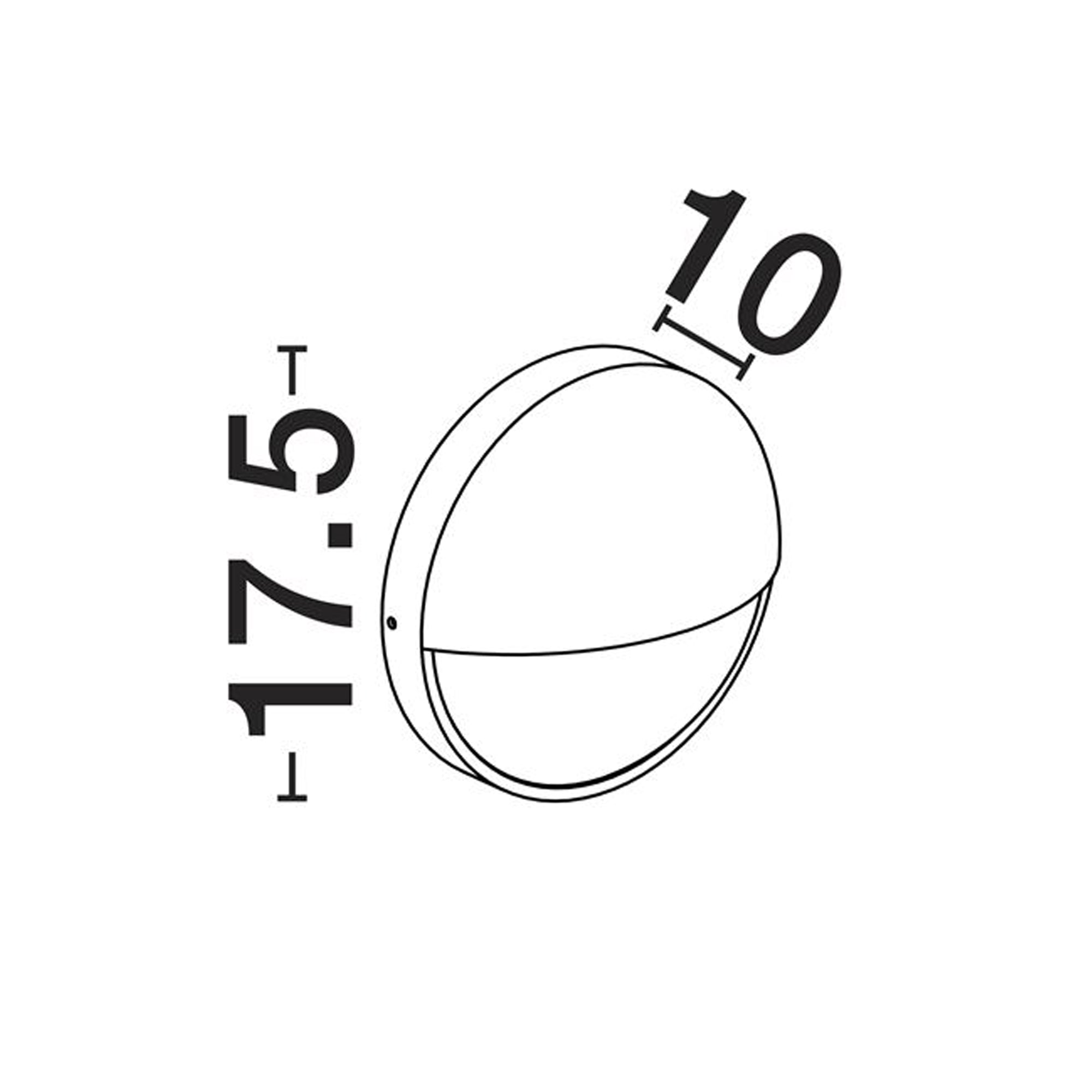 Nova Luce Amel E27 nástěnné kulaté svítidlo IP65