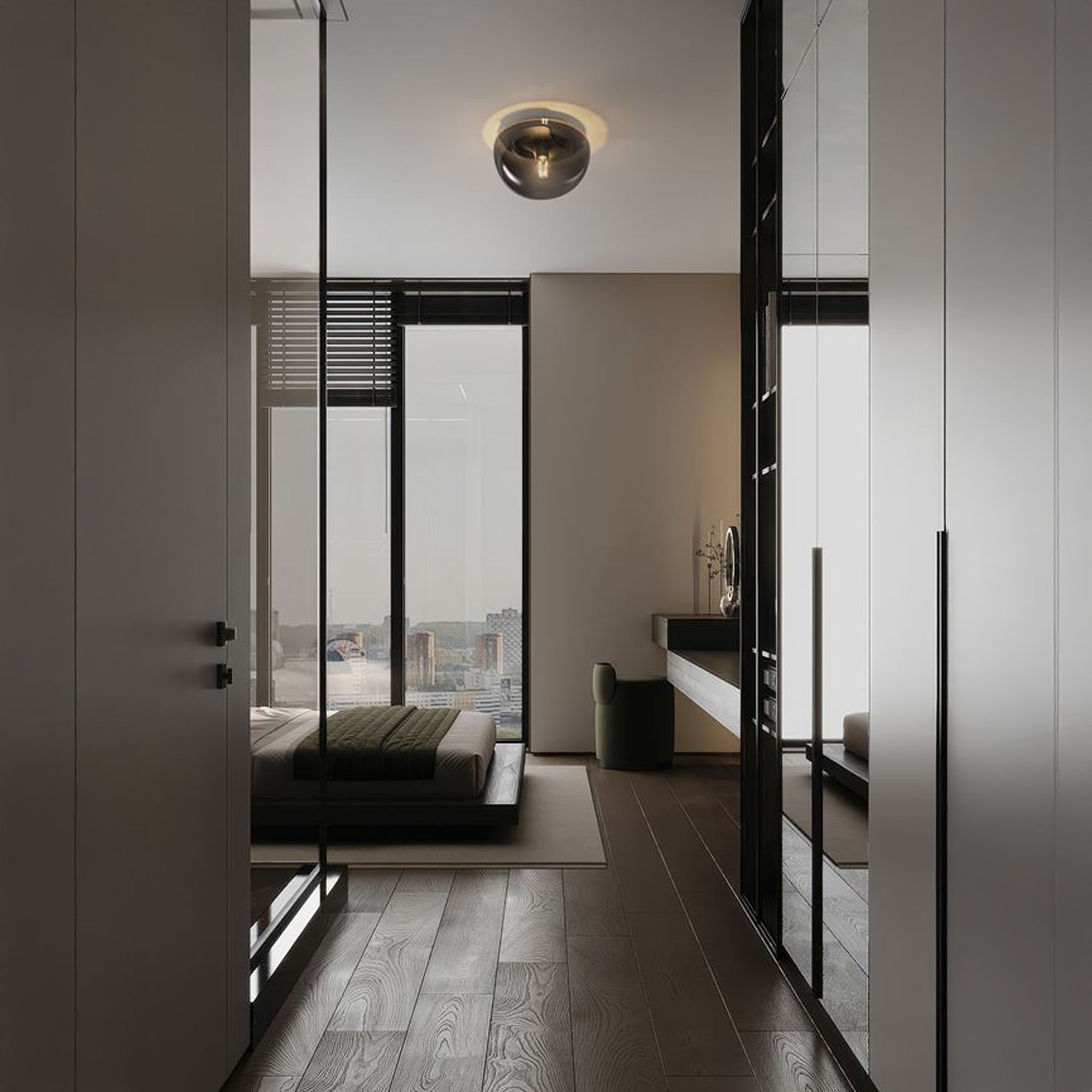 Nova Luce Ebony E27 skleněné stropní svítidlo