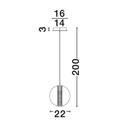 Nova Luce NAVI LED skleněné závěsné svítidlo