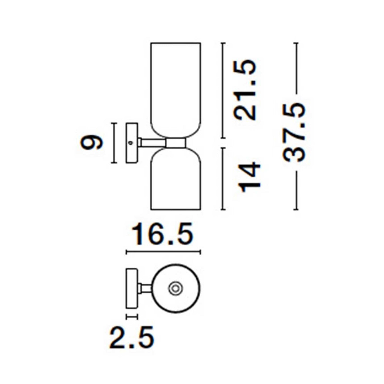 Szklany kinkiet Nova Luce Palmer E27