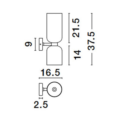 Szklany kinkiet Nova Luce Palmer E27