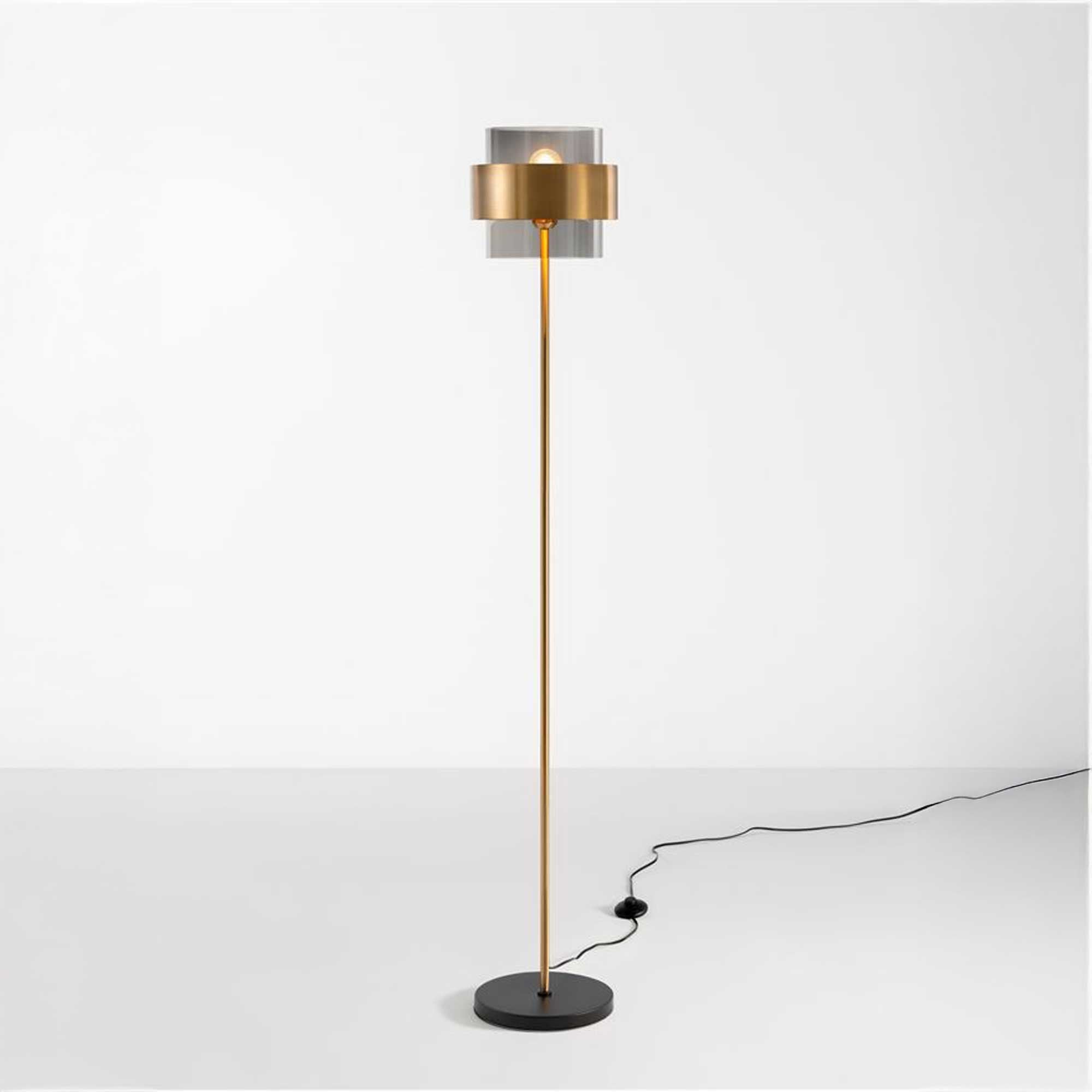 Nova Luce Sianna E27 szklana lampa podłogowa