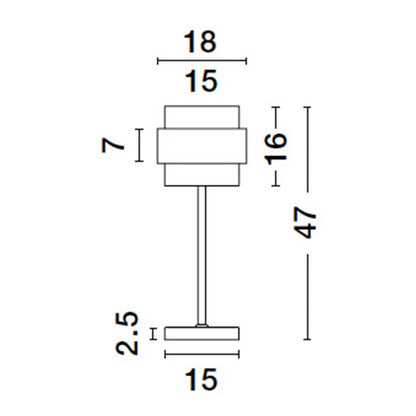 Nova Luce Sianna E27 szklana lampa stołowa
