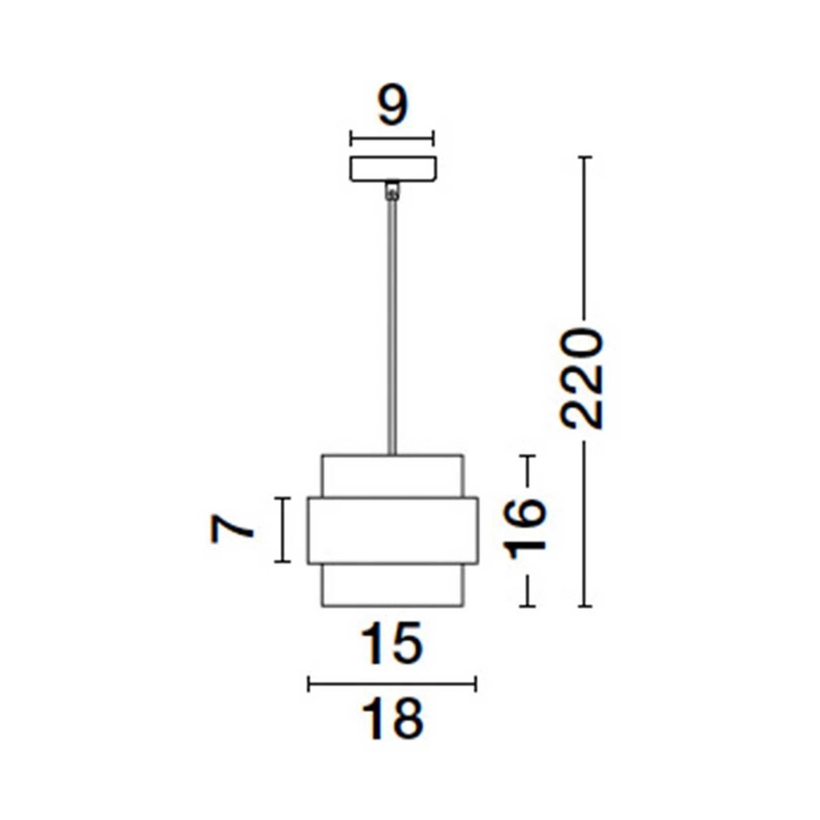 Szklana lampa wisząca Nova Luce Sianna E27