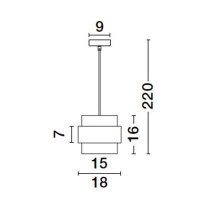 Nova Luce Sianna E27 skleněné závěsné svítidlo