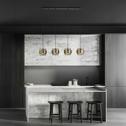 Nova Luce Sianna E27 skleněné závěsné svítidlo podélné