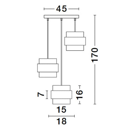 Nova Luce Sianna E27 szklana oprawa wisząca pionowa